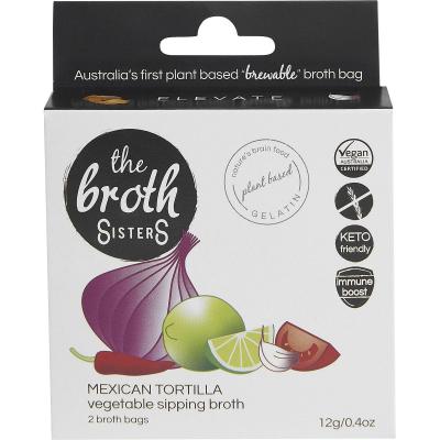 Vegetable Sipping Broth Bags Mexican Tortilla 2pk