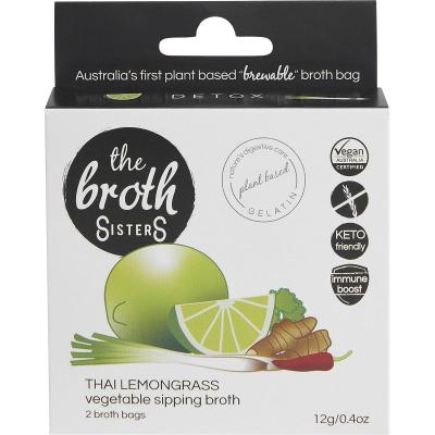 Vegetable Sipping Broth Bags Thai Lemongrass 2pk