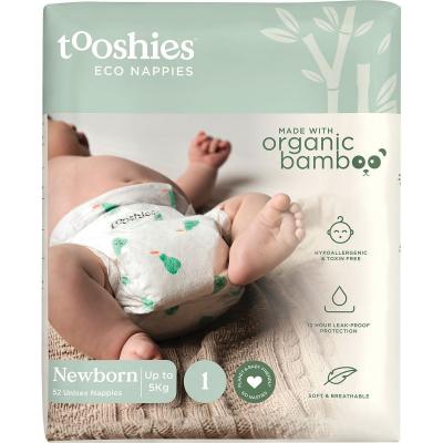 Eco Nappies Size 1 Newborn 3-5kg 2x52pk
