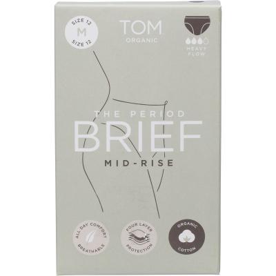 The Period Brief Mid Rise Black Medium x8