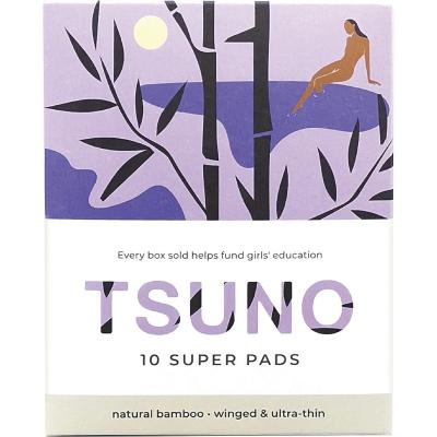 Natural Bamboo Pads Super Winged & Ultra Thin 10pk