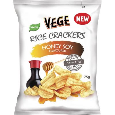 Vege Rice Crackers Honey Soy 5x75g