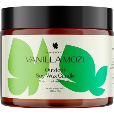 Outdoor Soy Wax Candle Spearmint and Vanilla 500ml