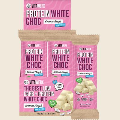 Protein White Choc Bar Coconut Rough 12x35g