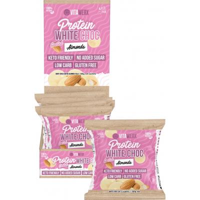 Protein White Chocolate Coated Almonds 10x60g