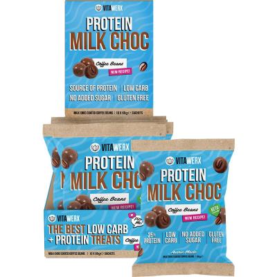 Milk Choc Coated Coffee Beans 10x60g