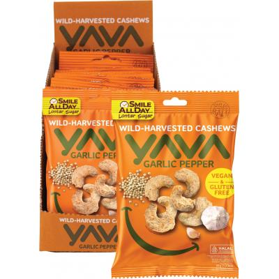 Wild-Harvested Cashews Garlic Pepper 10x35g