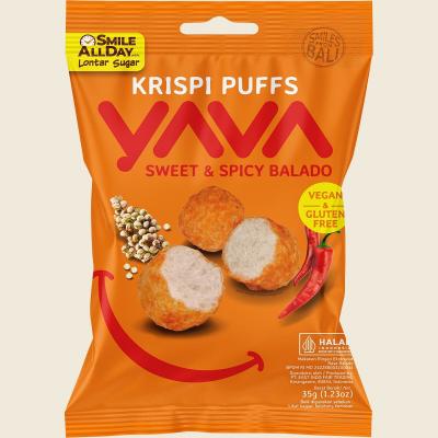 Krispi Puffs Sweet & Spicy Balado 35g Krispi Puffs Sweet & Spicy Balado 35g
