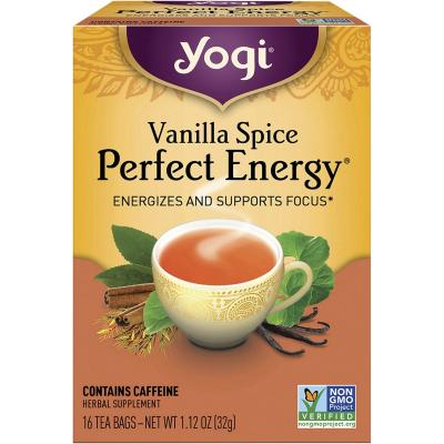 Herbal Tea Bags Vanilla Spice Perfect Energy 16pk