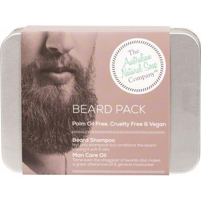 The Australian Natural Soap Co Beard Pack Includes Beard Shampoo Bar & Oil 2