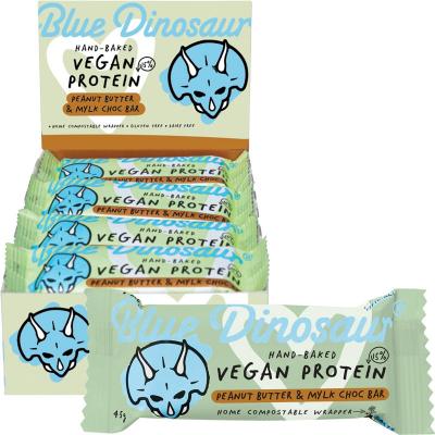 Blue Dinosaur Hand-Baked Vegan Protein Bar Peanut Butter & Mylk Chocolate 12x45g