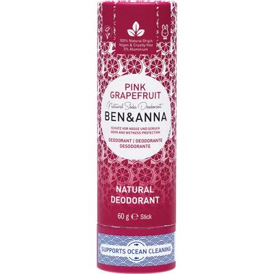 Ben & Anna Natural Soda Deodorant Stick Pink Grapefruit 60g