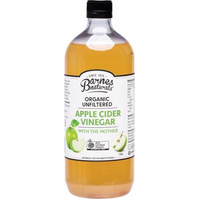 Barnes Naturals Apple Cider Vinegar Unfiltered & Contains The Mother 1L