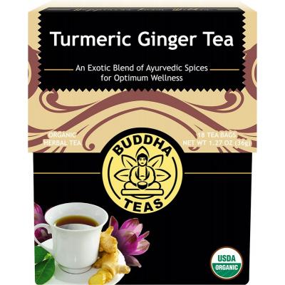 Buddha Teas Organic Herbal Tea Bags Turmeric Ginger Tea 18