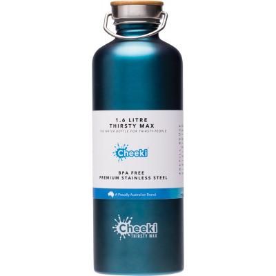 Cheeki Stainless Steel Bottle Teal 'Thirsty Max' 1.6L