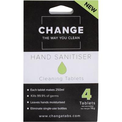 Change Cleaning Tablets Hand Sanitiser 4 Tabs