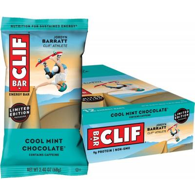 Clif Energy Bar Cool Mint Choc (49mg Caffeine) 12x68g