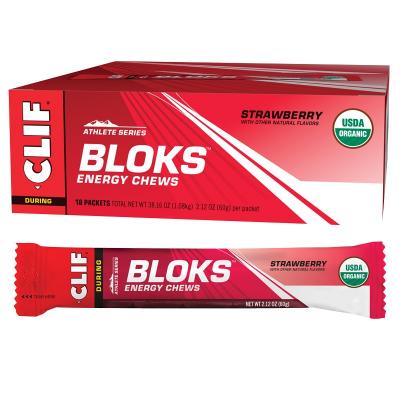 Clif Bloks Energy Chews Strawberry 18x60g