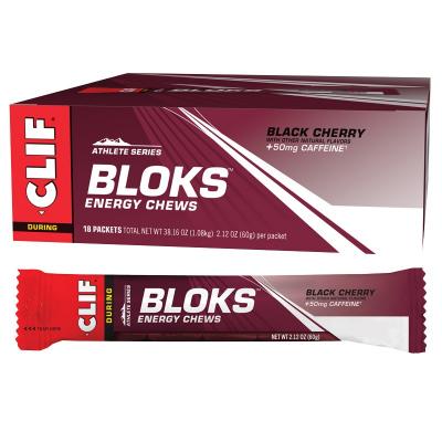 Clif Bloks Energy Chews Black Cherry (50mg Caffeine) 18x60g