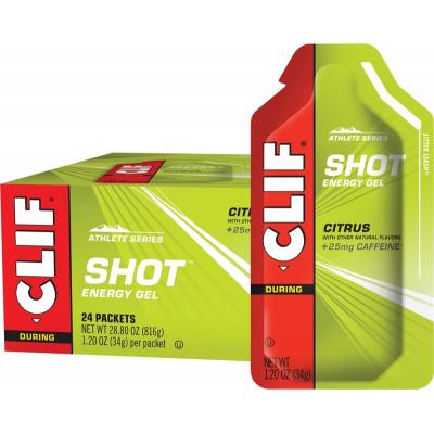 Clif Shot Energy Gel Citrus (25mg Caffeine) 24x34g