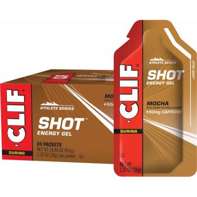 Clif Shot Energy Gel Mocha (50mg Caffeine) 24x34g
