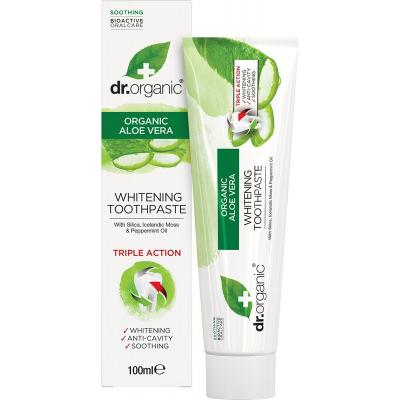 Dr Organic Toothpaste (Whitening) Organic Aloe Vera 100ml