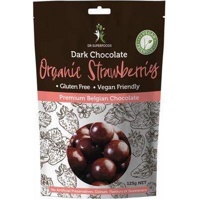 Dr Superfoods Strawberries Organic - Dark Chocolate 125g