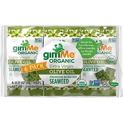 Gimme Roasted Seaweed Snacks Olive Oil - 6 Pack 6x5g