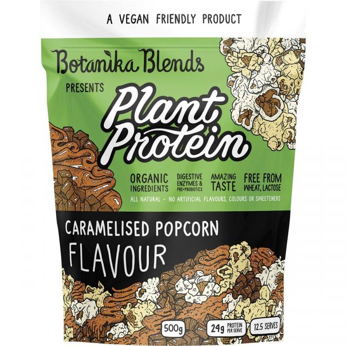 Plant Protein Caramelised Popcorn 500g - Click Image to Close