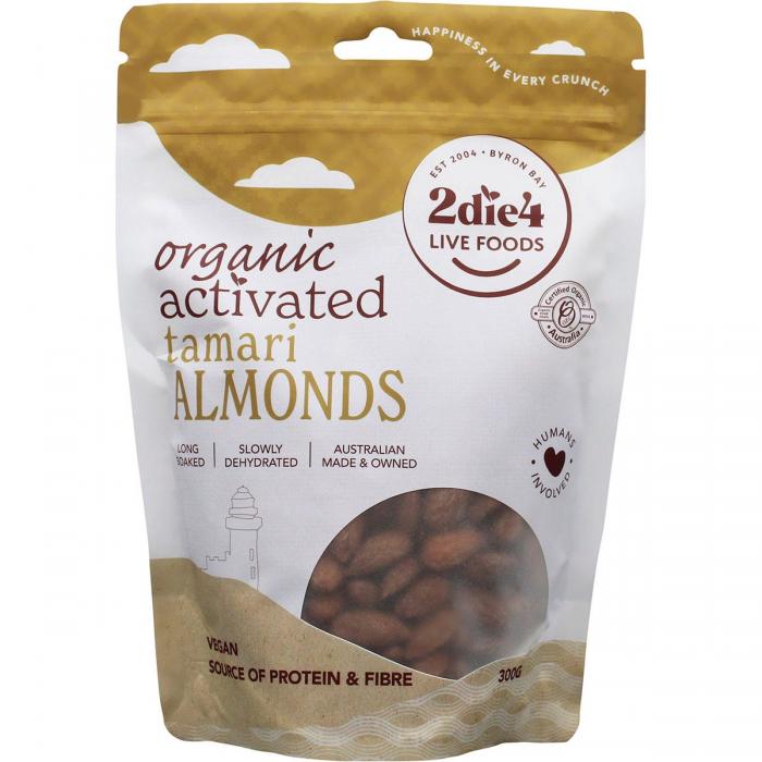 Organic Activated Tamari Almonds 300g - Click Image to Close