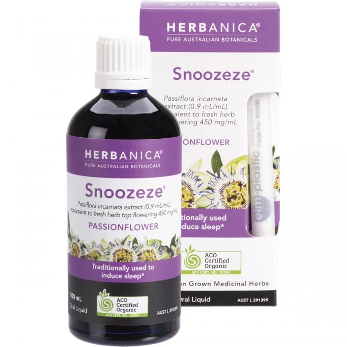 Herbanica Herbal Tincture Snoozeze Passionflower 100ml - Click Image to Close