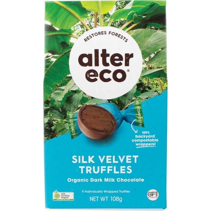 Alter Eco Chocolate (Organic) Dark Milk Silk Velvet Truffles 5x108g