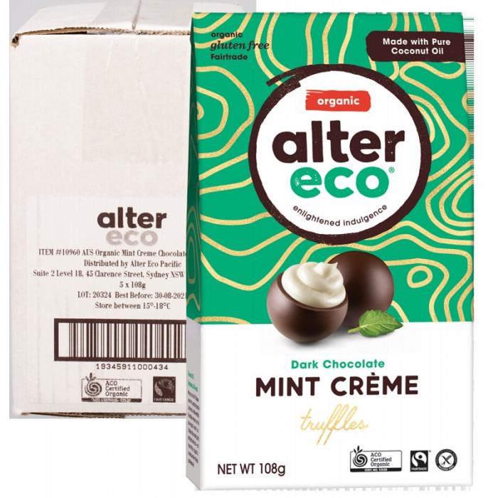 Alter Eco Chocolate (Organic) Dark Mint Creme Truffles 5x108g