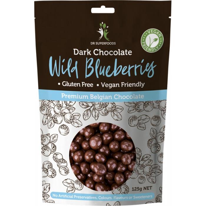 Dr Superfoods Wild Blueberries Dark Chocolate 125g