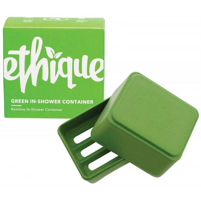 Ethique Bamboo & Cornstarch Shower Container Green 1