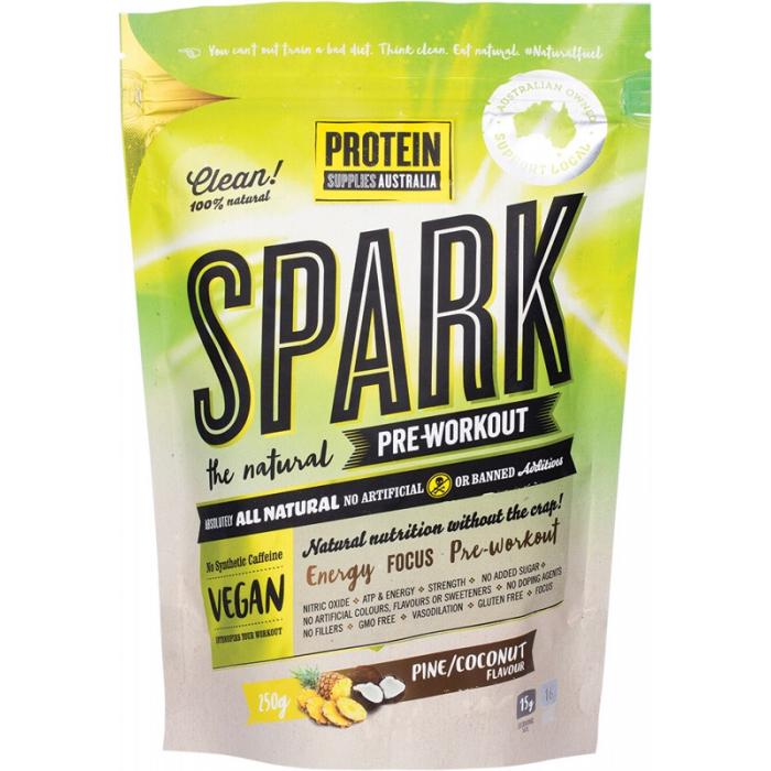 Protein Supplies Australia Spark (All Natural Pre-workout) Pine Coconut 250g