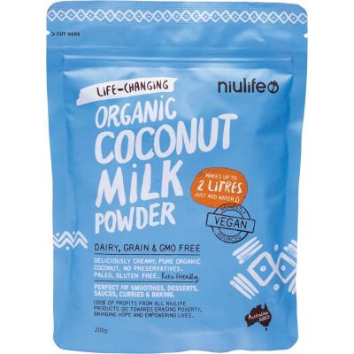 Niulife Coconut Milk Powder Makes Up To 2 Litres 200g