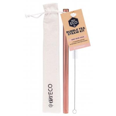 Ever Eco Bubble Tea Straw Kit - Straight Rose Gold 1