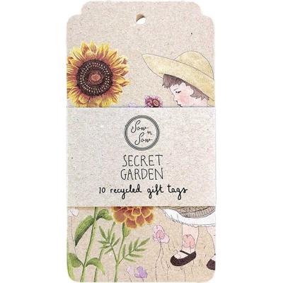 Sow 'n Sow Recycled Gift Tags - 10 Pack Secret Garden 10