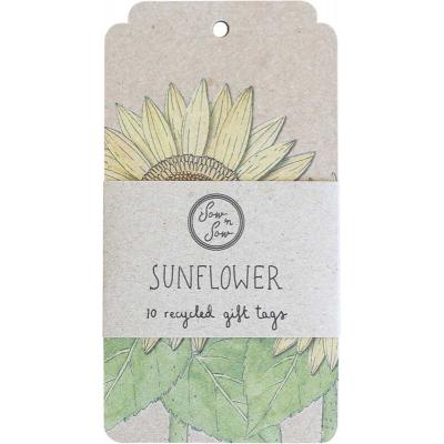 Sow 'n Sow Recycled Gift Tags - 10 Pack Sunflower 10
