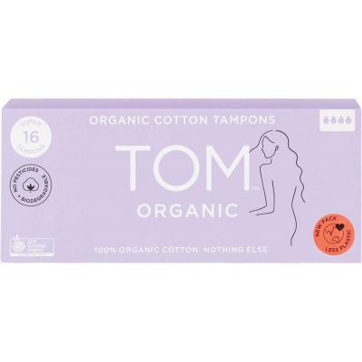 Tom Organic Tampons Super 12x16pk